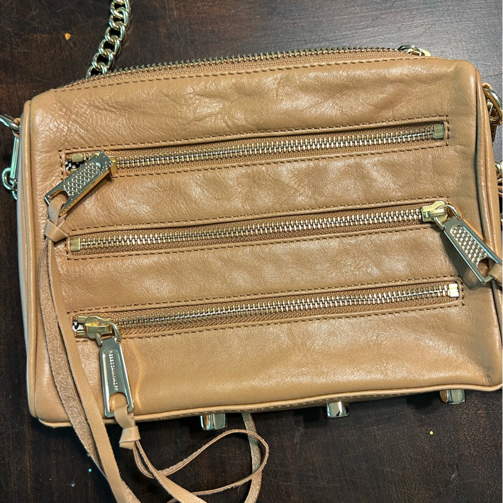 Rebecca Minkoff tan crossbody bag. Gently used